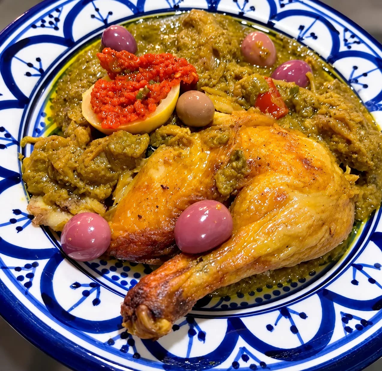 poulet au dghmira 1/4